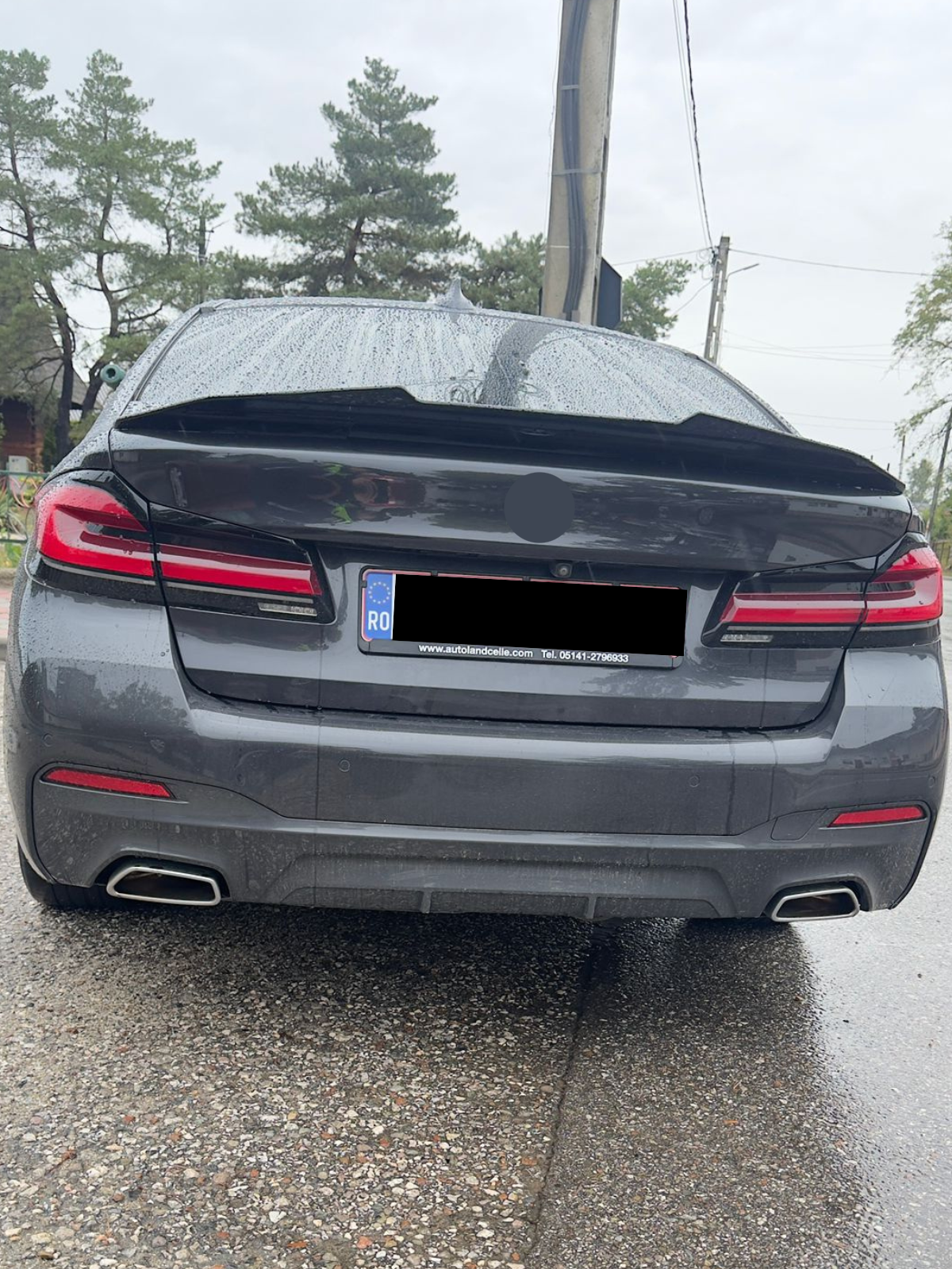 Eleron portbagaj compatibil cu BMW seria 5 G30 sedan 2017-up M4 PSM Design negru lucios