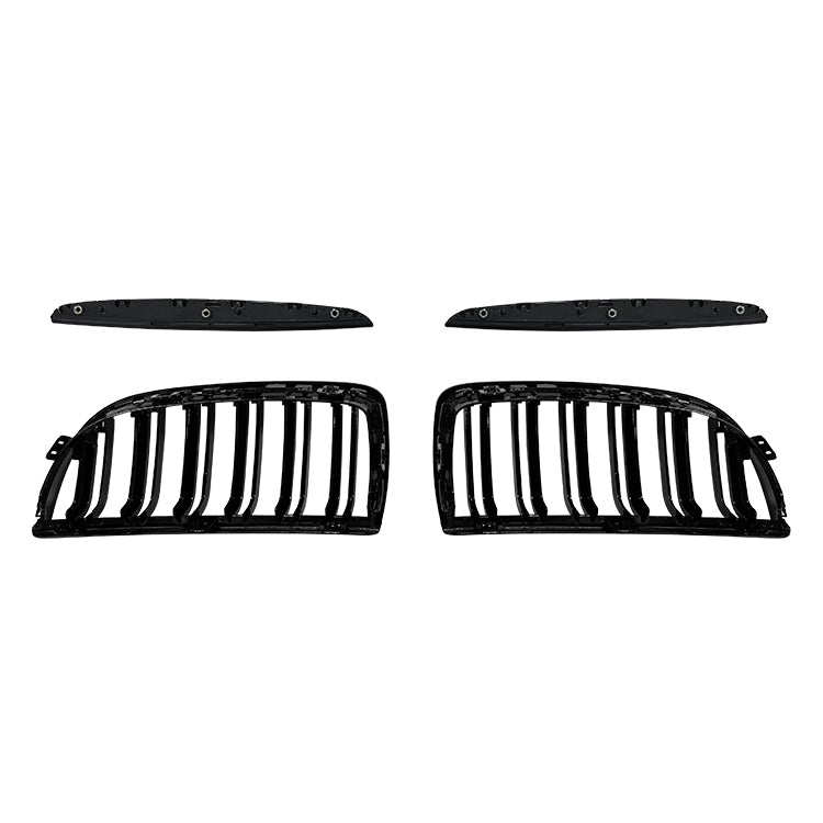 Grile centrale duble compatibile cu BMW seria 3 e90 e91 NFL (2005-2008) negru lucios