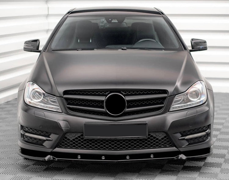 Lip prelungire bara fata compatibil cu MERCEDES Benz C-Class W204 AMG 2007-2013 negru lucios