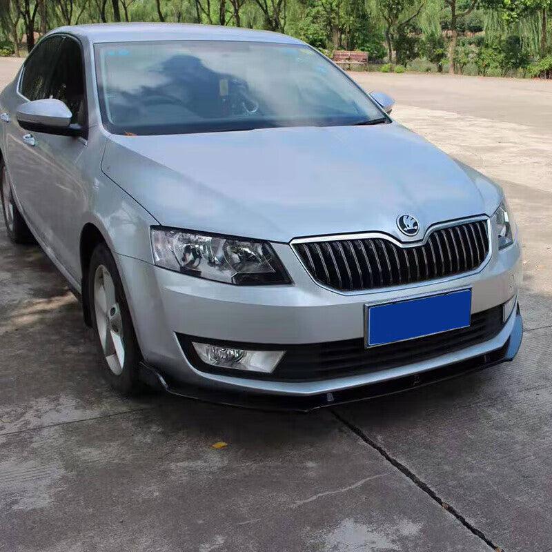 Lip prelungire bara fata compatibil cu Skoda Octavia 3 2017-2020 negru lucios