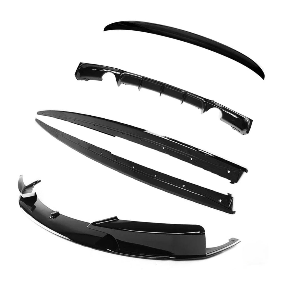 Pachet exterior compatibil cu BMW Seria 3 F30/F31 M-Tech negru lucios