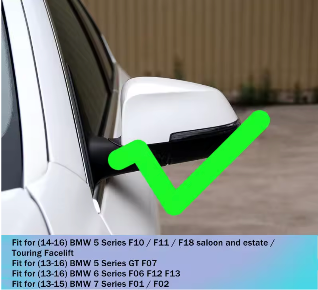 Capace oglinzi Batman Style compatibile cu BMW seria 5 F10 F11 Facelift 2014-2017 Negru lucios