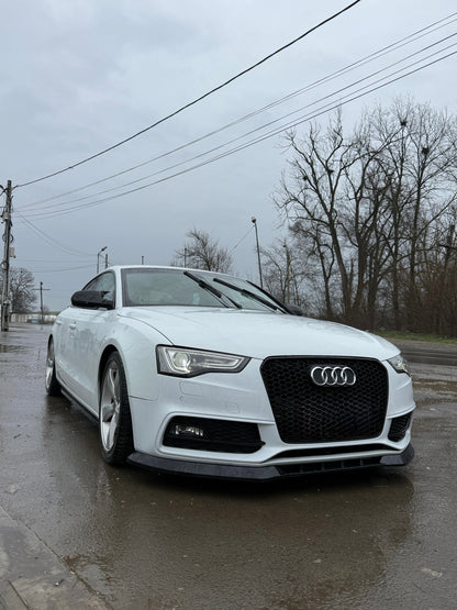 Prelungire praguri laterale compatibil Audi A5 B8 8T negru lucios