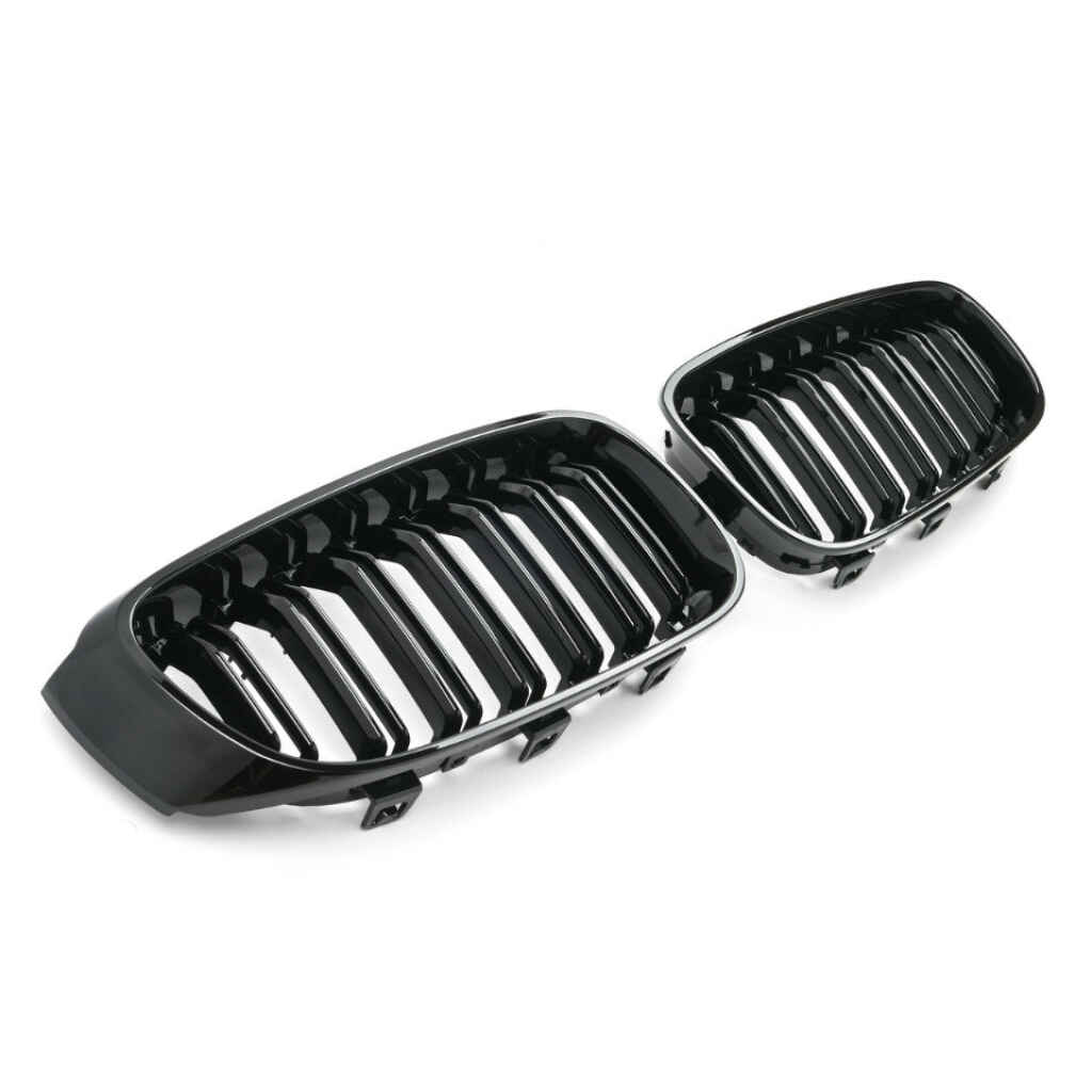 Grile centrale duble compatibile cu BMW seria 3 F34 GT(2013-2019) negru lucios