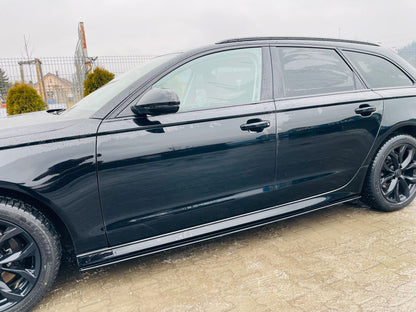 Prelungire praguri laterale compatibil Audi A6 C7 2011-2018 negru lucios