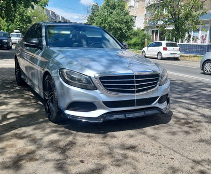 Lip prelungire bara fata compatibil cu MERCEDES Benz C-Class W205 2015-2018 negru lucios