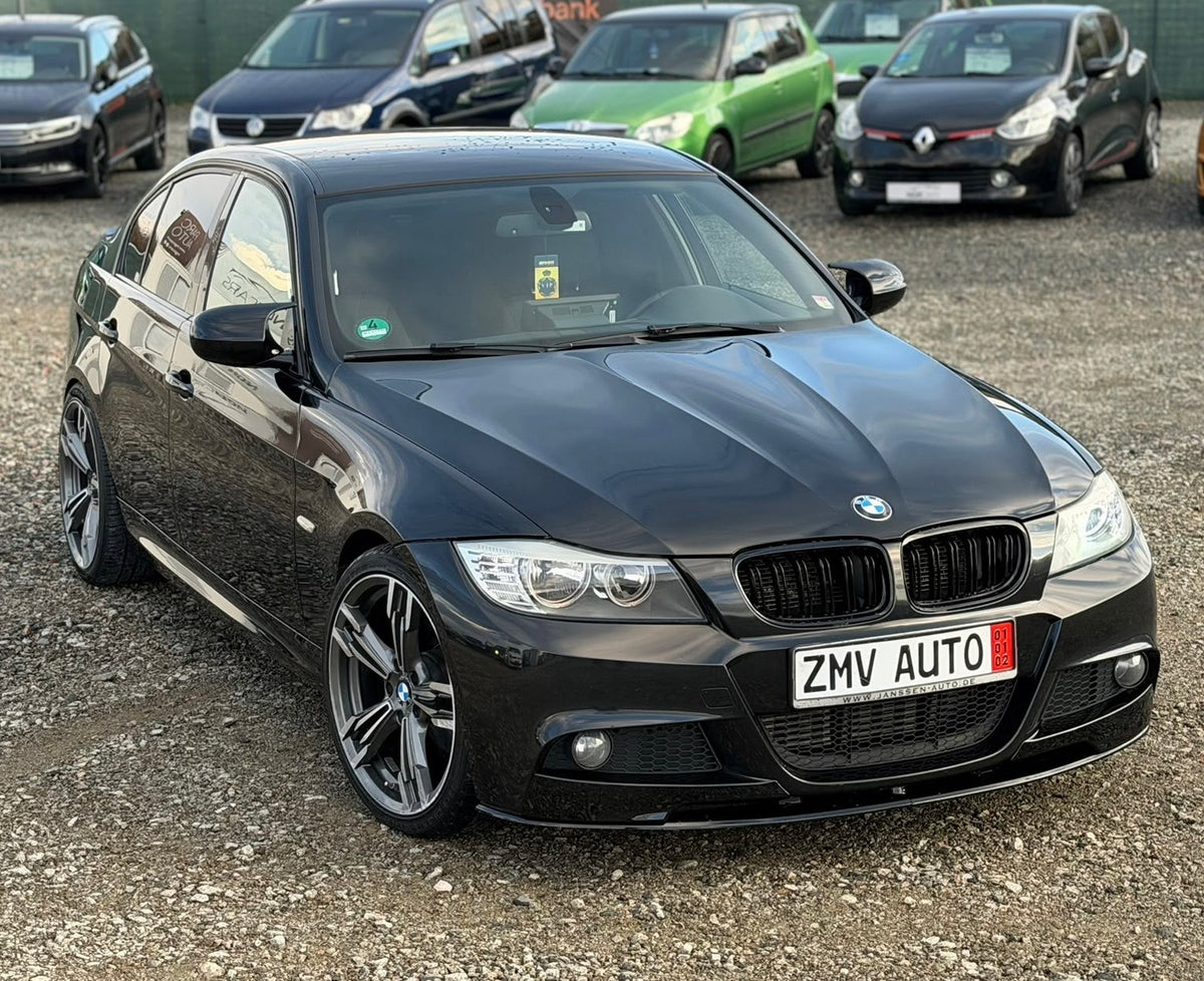 Lip prelungire bara fata compatibil cu BMW E90 E91 facelift 2009-2012 negru lucios