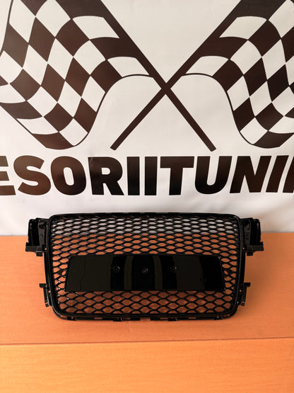 Grila centrala tip RS5 compatibila cu Audi A5 B8 NFL (2007-2011) negru lucios