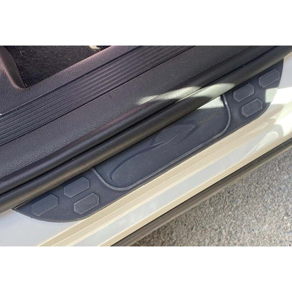 Set 4 protecții prag din cauciuc, universale, negru mat
