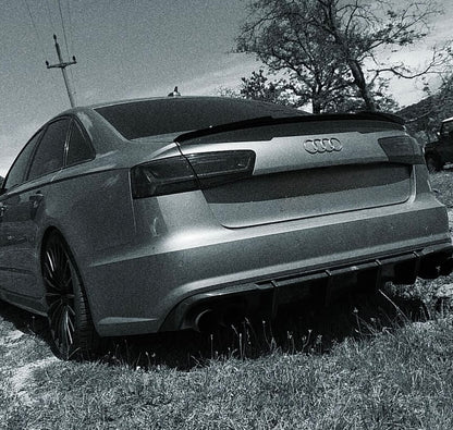 Eleron portbagaj M4 Design compatibil cu Audi A6 C7 Sedan (2010-2018) negru lucios