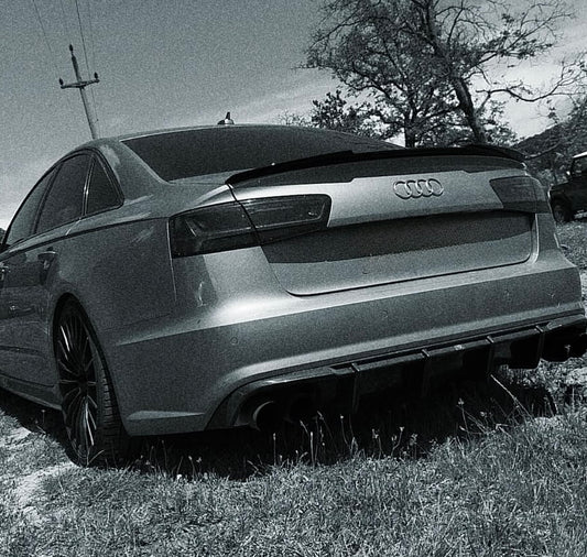 Eleron portbagaj M4 Design compatibil cu Audi A6 C7 Sedan (2010-2018) negru lucios