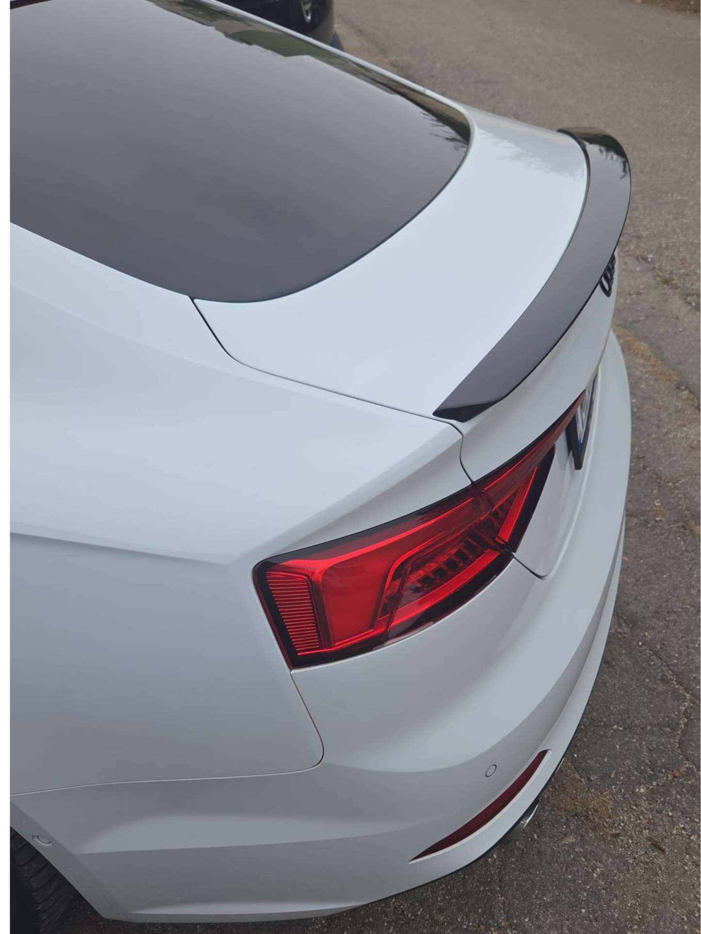 Eleron portbagaj compatibil cu Audi A5 F5 B9 Coupe/SportBack S5 Design 2017+ negru lucios