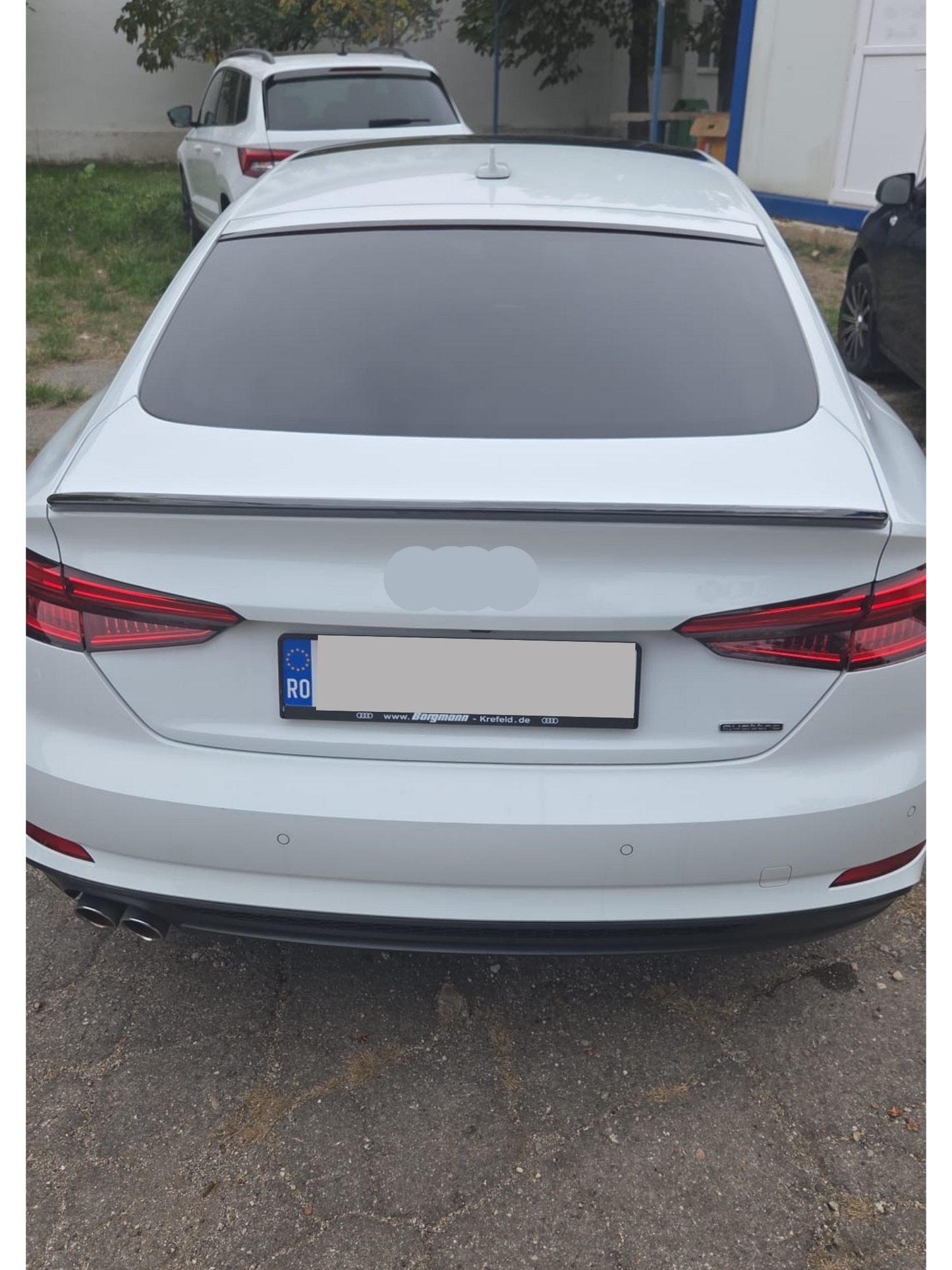 Eleron portbagaj compatibil cu Audi A5 F5 B9 Coupe/SportBack S5 Design 2017+ negru lucios