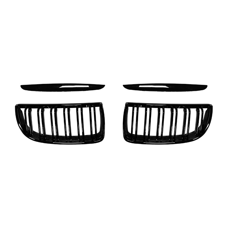 Grile centrale duble compatibile cu BMW seria 3 e90 e91 NFL (2005-2008) negru lucios
