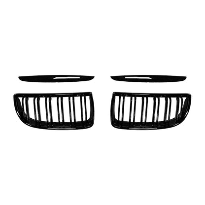 Grile centrale duble compatibile cu BMW seria 3 e90 e91 NFL (2005-2008) negru lucios