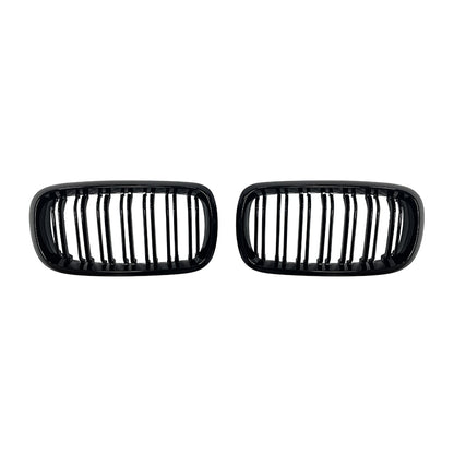 Grile centrale duble compatibile cu BMW X5 F15 (2014-2018) negru lucios