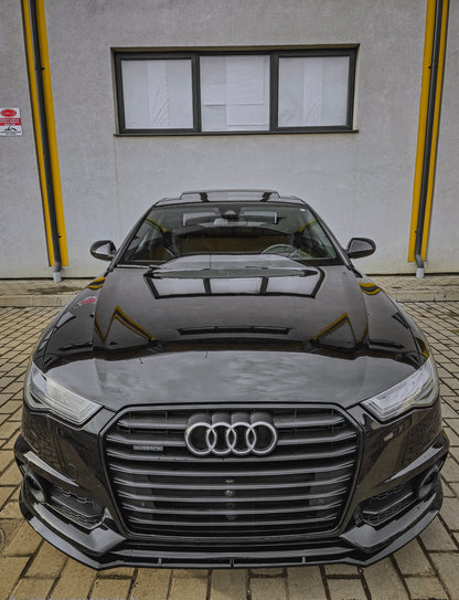 Lip prelungire bara fata S6 Style compatibil cu Audi A6 C7 2011-2018 negru lucios