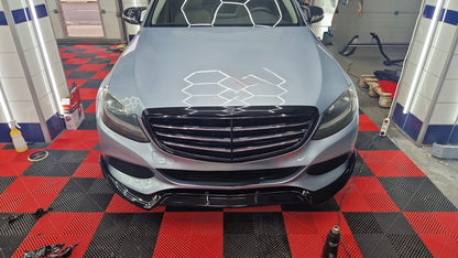 Lip prelungire bara fata compatibil cu MERCEDES Benz C-Class W205 2015-2018 negru lucios