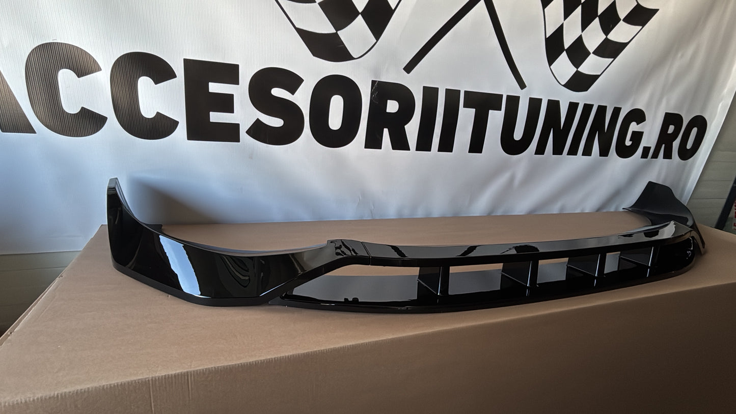Lip prelungire bara fata compatibil cu BMW X3/X4 G01/G02(2018-2021) negru lucios