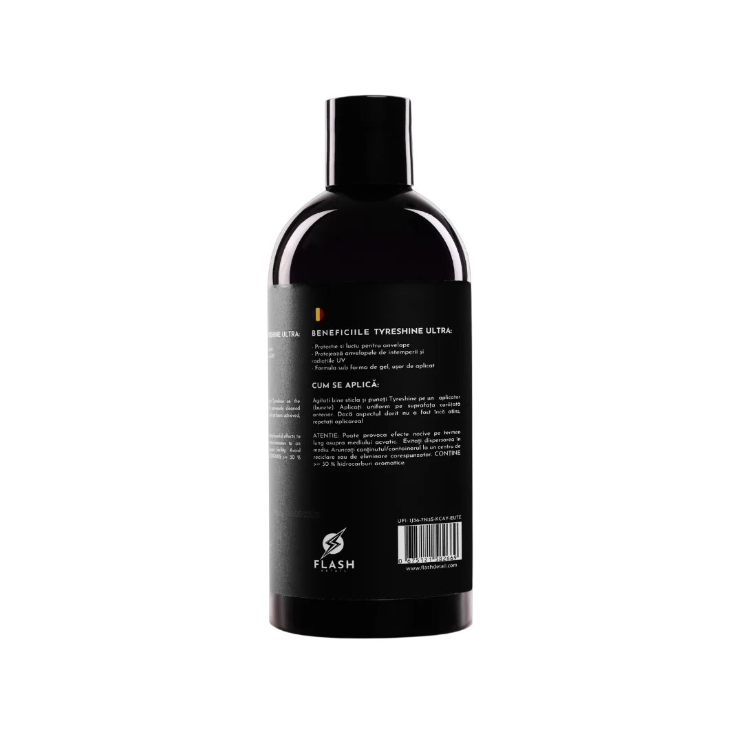 Pachet Anvelope TYRESHINE ULTRA 500ml - DRESSING ANVELOPE si Burete FLASH APLICATOR DRESSING