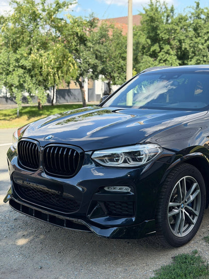 Lip prelungire bara fata compatibil cu BMW X3/X4 G01/G02(2018-2021) negru lucios