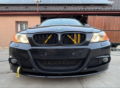 Lip prelungire bara fata compatibil cu BMW E90 E91 facelift 2009-2012 negru lucios