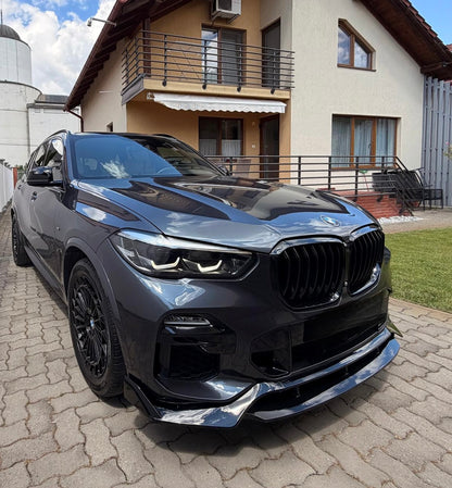 Lip prelungire bara fata compatibil cu BMW X5 G05 2019+ negru lucios