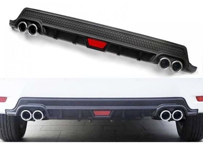 Difuzor bara spate universal, RACE B2 Design, negru cu insertii si catadioptru reflectorizant