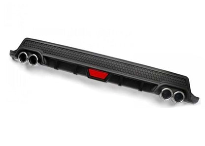 Difuzor bara spate universal, RACE B2 Design, negru cu insertii si catadioptru reflectorizant
