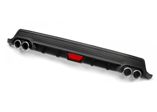 Difuzor bara spate universal, RACE B2 Design, negru cu insertii si catadioptru reflectorizant