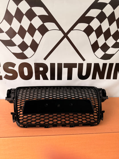 Grila centrala tip RS5 compatibila cu Audi A5 B8 NFL (2007-2011) negru lucios