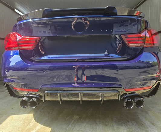 Difuzor bara spate M4 Look compatibil cu Bmw SERIA 4 F32 F33 F36 negru lucios