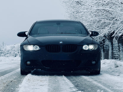 Capace oglinda Batman style BMW seria 3 E92 E93(2005-2008) Non-Facelift negru lucios cu CLIPSURI