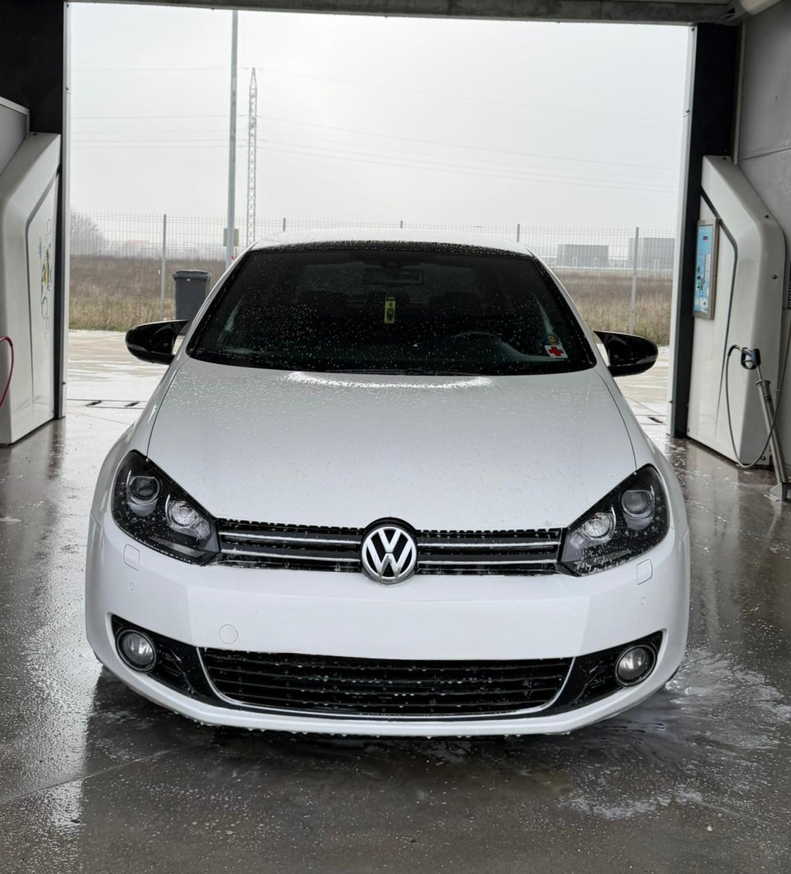 Capace oglinda Batman Style compatibile cu VW Golf 6 negru lucios