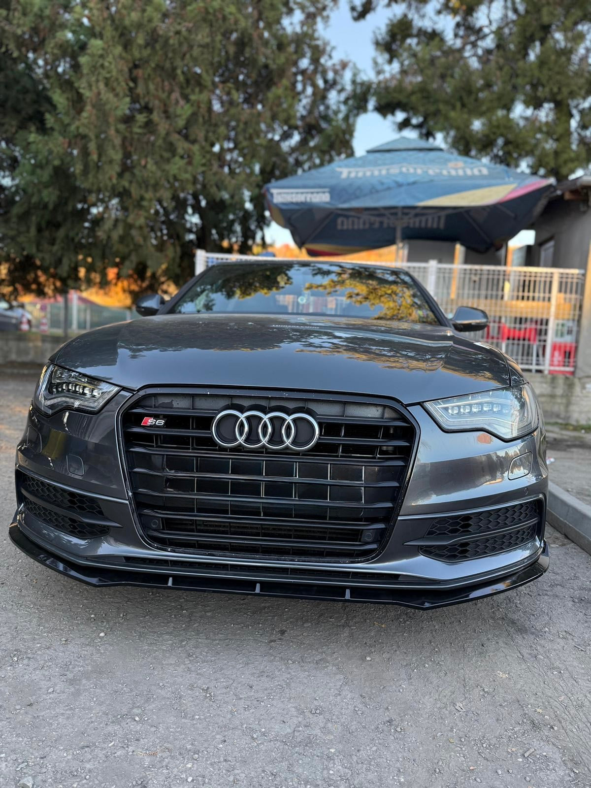 Lip prelungire bara fata S6 Style compatibil cu Audi A6 C7 2011-2018 negru lucios