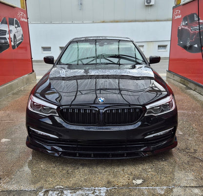 Lip prelungire bara fata compatibil cu BMW Seria 5 G30 G31(2017-2020) echipat cu bara Standard Negru Lucios