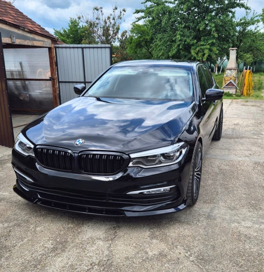 Lip prelungire bara fata compatibil cu BMW Seria 5 G30 G31(2017-2020) echipat cu bara Standard Negru Lucios