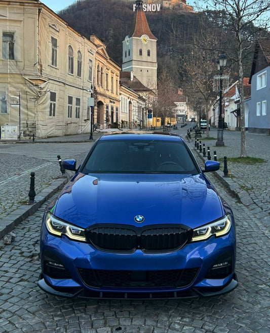 Lip prelungire bara fata compatibil cu BMW Seria 3 G20 G21(2018-2023) negru lucios