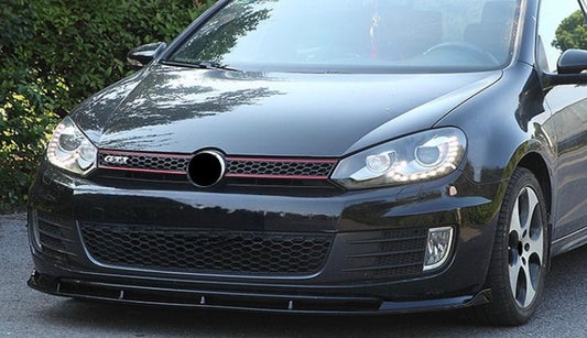 Lip prelungire bara fata GTI Design compatibil cu VW Golf 6 2008-2013 negru lucios