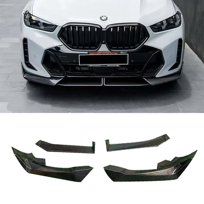 Lip prelungire bara fata compatibil cu BMW X6 G06 FACELIFT 2023+ negru lucios