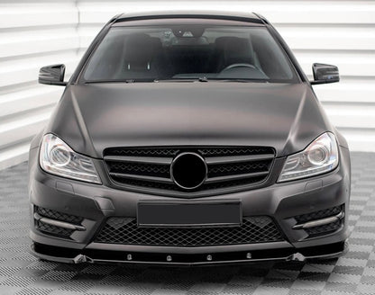 Lip prelungire bara fata compatibil cu MERCEDES Benz C-Class W204 AMG 2007-2013 negru lucios