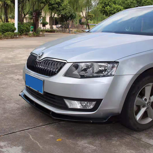 Lip prelungire bara fata compatibil cu Skoda Octavia 3 2017-2020 negru lucios