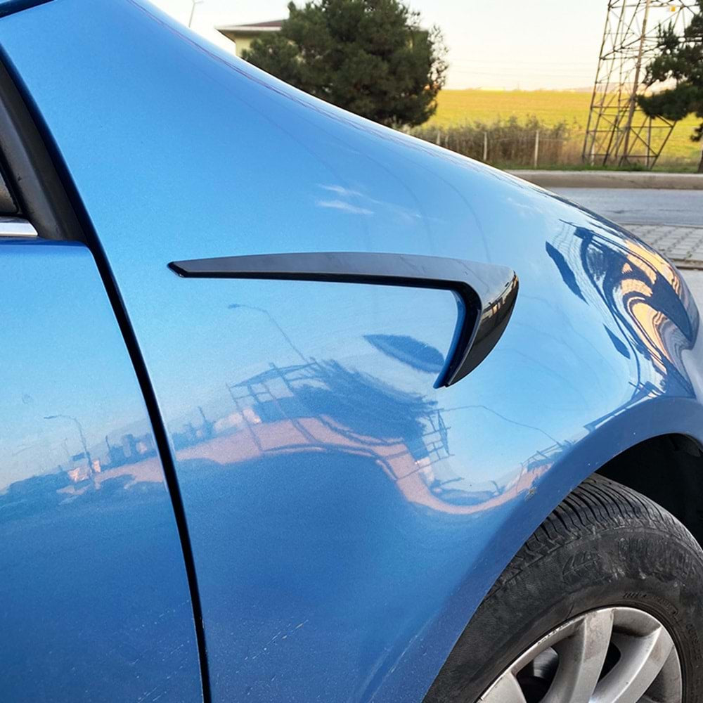 Ornamente aripa universal, model Aero V2, negru lucios