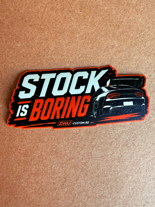 Sticker auto Stock is BORING 10x5cm