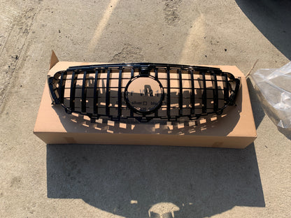 Grila Centrala GT-R Panamericana Design compatibil cu MERCEDES Benz E-Class W213 S213 C238 2016-2019 Negru lucios