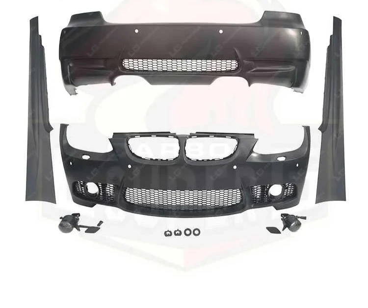 Kit Exterior compatibil cu BMW Seria 3 E92 Non-Facelift 2005-2008 M3 Look Design cu Praguri Laterale si Proiectoare de ceata