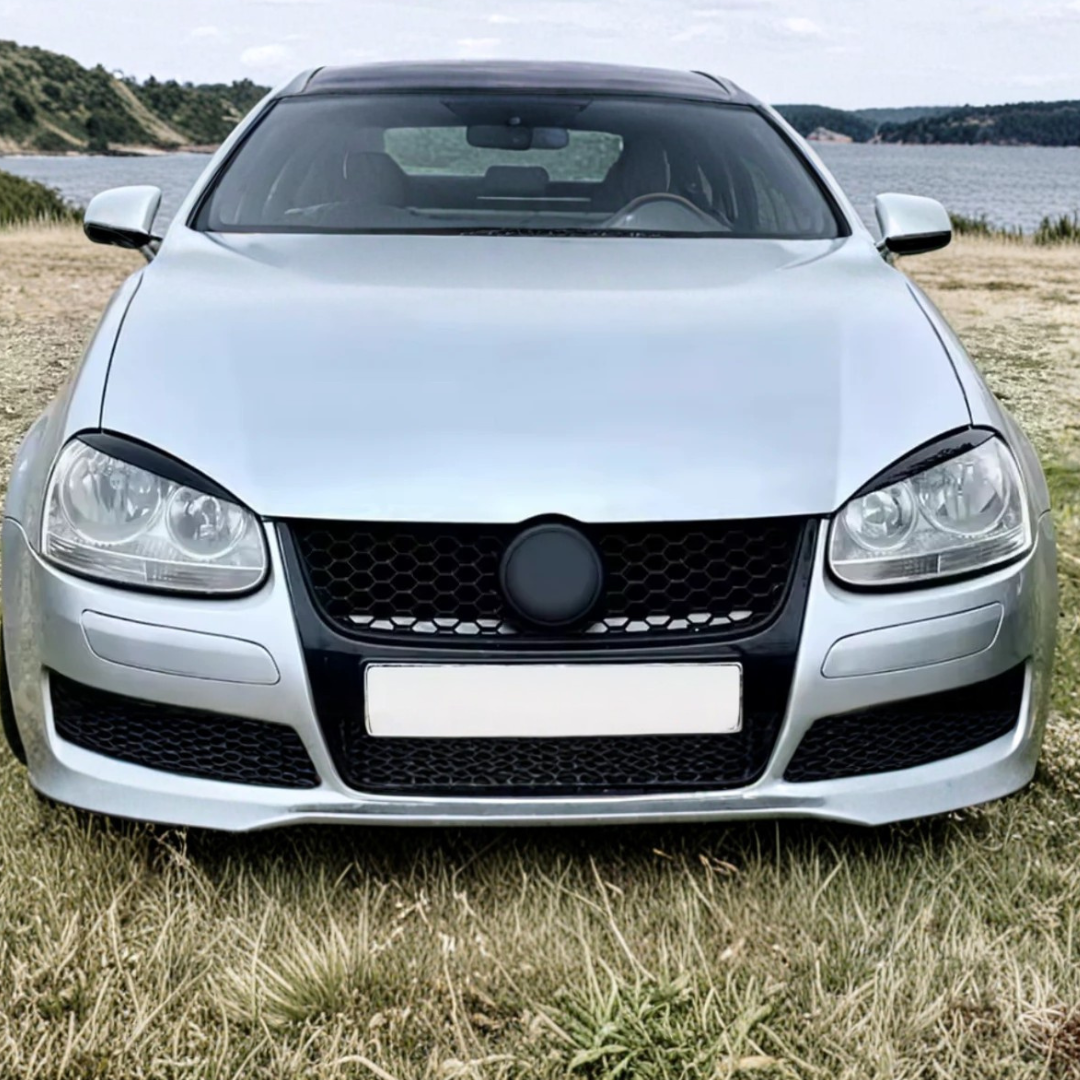 Pleoape far set 2 bucăți compatibil cu VW Golf 5(2003-2009) negru lucios
