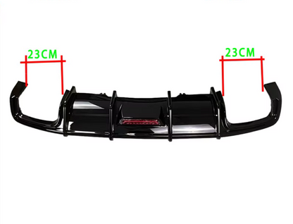 Difuzor bara spate S4 style cu bec compatibil cu Audi A4 B9 2016-2019 negru lucios