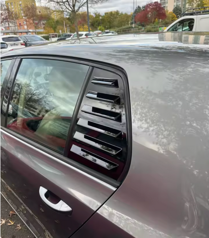 Ornamente Aero pentru geamuri spate compatibile cu VW Golf 6(2008-2013) negru lucios