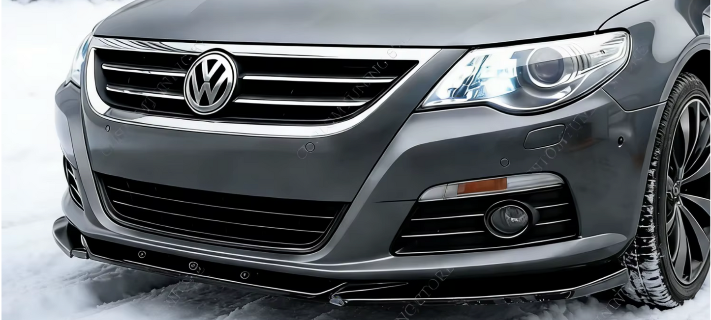 Lip prelungire bara fata compatibil cu VW Passat CC NFL (2008-2012) negru lucios